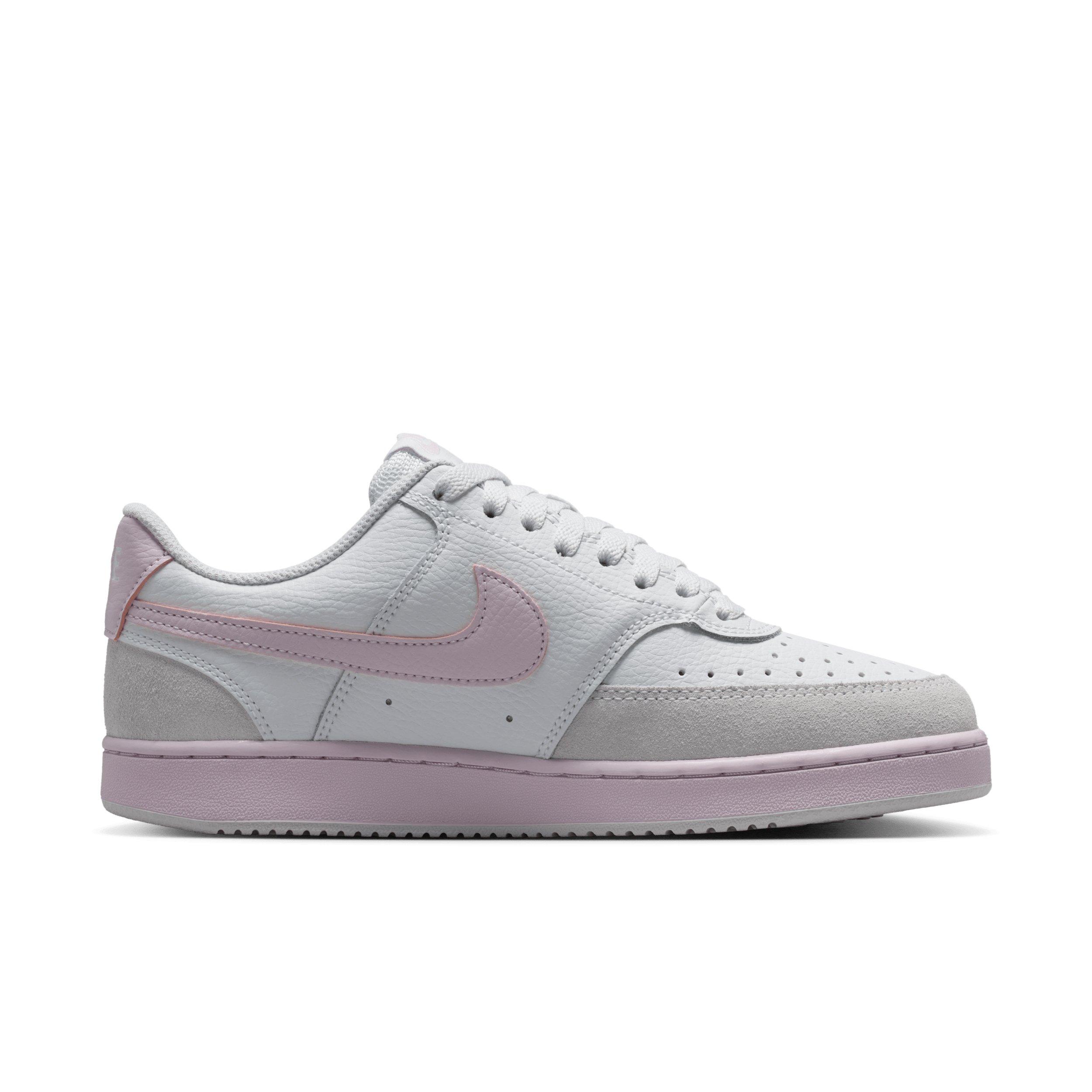 Nike Court Vision Low Suede "Off White/Bleached Lilac" Women's Shoe - OFF WHITE/LILAC